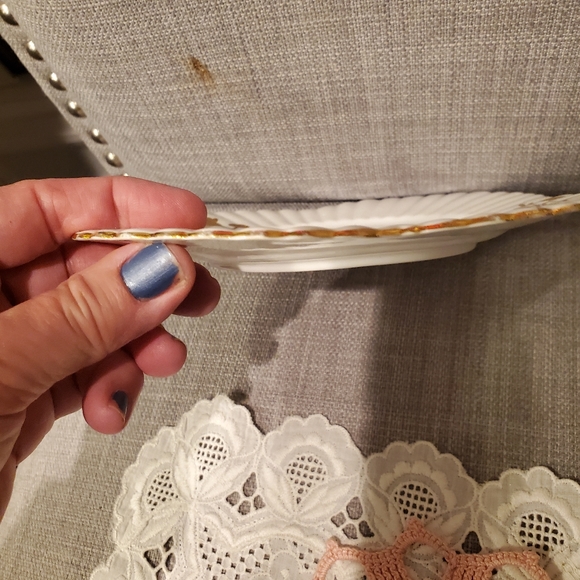 Bone China plate, gold edging, England, stamped, numbered, vintage - Picture 5 of 6